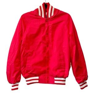 90’s Champion Red and White Bomber Jacket - NWT - Size Small